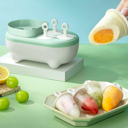 

Dezsed 2023 New Ice-cream Maker Ice-cream Molding Ice Box Small Household Refrigerator Easy-release Ice-cream Molding With Cover Silicone Ice Lattice on Clearance Green