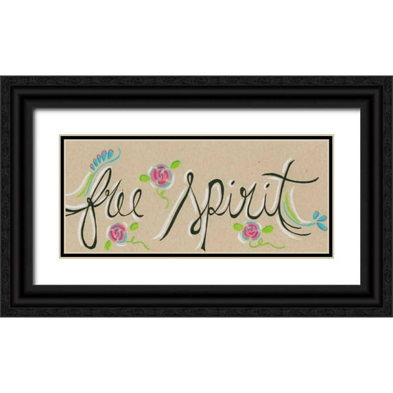 Seay, Anne 14x8 Black Ornate Wood Framed with Double Matting Museum Art Print Titled - Free Spirit