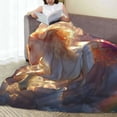 thumbnail image 6 of Vsdgher Rainbow Cloud White Horse Ultra-Soft Micro flannel Blanket Throw Blankets for Couch Sofa, Bed (4 sizes)-40"x30", 6 of 7