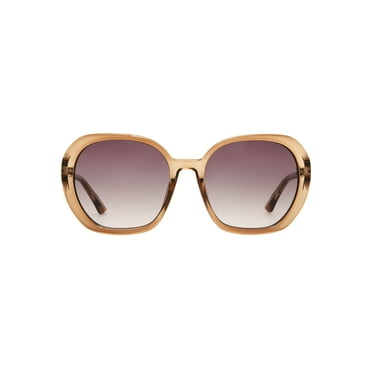 Foster Grant Taupe Round Women's Fashion Sunglasses