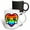 Multicolor, variant on 3drose, Cute Kawaii Rainbow Heart, 11oz Magic Transforming Mug