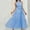 Light Blue, variant on Women's Casual Summer Dress Puffy Sleeveless Solid Color Straps Gingham Flowy A-Line Organza Maxi Long Dress Summer Vacation Sundress Hot Pink XL