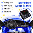 thumbnail image 6 of Luxury Ride On Toys Lamborghini Aventador w/ Swappable Battery 24V - Electric Car for Kids with 3 Speeds, Leather Seat, Remote, MP3 Music by Bluetooth, FM Radio, Rubber Tires (Blue), 6 of 7