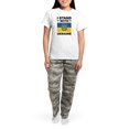 thumbnail image 4 of CafePress - I Stand With Ukraine Women's Light Pajamas - Women's Short Sleeve Print T-Shirt and Pants Light Cotton Pajama Set, 4 of 7