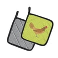 thumbnail image 2 of Caroline's Treasures Frisian Friesian Chicken Green Pair of Pot Holders, 2 of 3