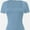 Light blue, variant on Women's Square Neck Tops Short Sleeve Crop Tops Workout Summer Clothes Casual Slim Fit T-Shirts