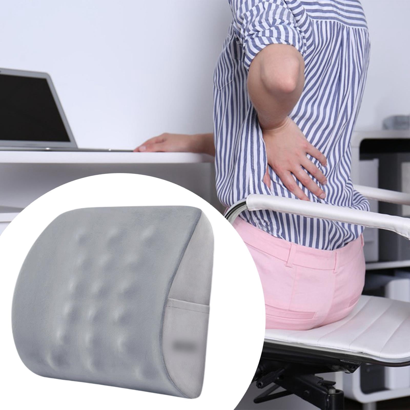 BELOVING Back Pad Soft Lumbar Support Pillows Cushion for Game Chair Office Chair Car Gray