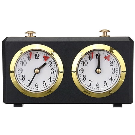 Metal Analog Chess Clock 1-GO Count Up Down Alarm Timer for Game Competition