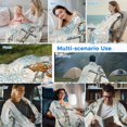 thumbnail image 5 of Blue Anchor Coastal Cooling Blanket,Lightweight Summer Throw Blanket with Double Sided Cold Effect,Nautical Summer Beach Starfish Snowflake Picnic Blankets Bed Sheet for Hot Sleepers 50"x60", 5 of 8