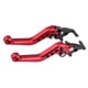 thumbnail image 3 of 1 Pair CNC Aluminum Motorcycle Scooter Modification Double Disc Brake Lever Red, 3 of 5