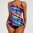 thumbnail image 2 of Swim Tankini Top For Women Split Printing Square Corner Bathing Suit For Women Swimsuit Tops Multicolour L, 2 of 5