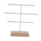 thumbnail image 2 of Organizador de pendientes, joyero de 3 niveles y 52 agujeros, soporte para pendientes colgantes Blanco, 2 of 9