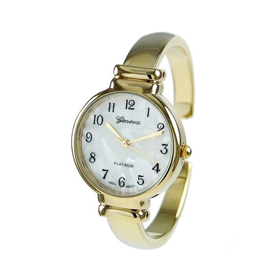 Covet Women's 'Ella' Gold Tone Cuff Quartz Watch