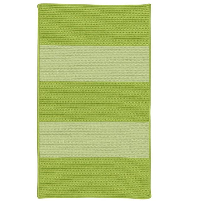 Colonial Mills Rug NW46R072X108S Newport Textured Stripe Rectangle Area Braided Rug Green - 6 x 9 ft.