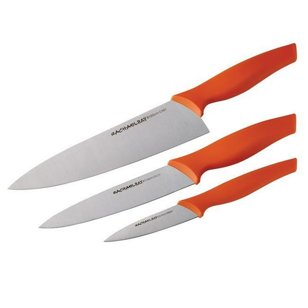 Rachael Ray Cutlery 3Piece Japanese Stainless Steel Chef Knife Set
