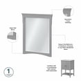 thumbnail image 4 of Bush Furniture Salinas Bathroom Wall Mirror, Cape Cod Gray, 4 of 8