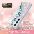 thumbnail image 4 of Rosebono Compatible With Samsung Galaxy A35 Case / Samsung Galaxy A55 Case, 3in1 Hybird Colorful Gradient Quicksand Glitter Liquid Floating with Frame Bumper Protective Armor Case (Purple), 4 of 4