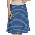 thumbnail image 1 of Women's Blue and Ivory Watercolor Drippings A-line Printed Skirt Casual Wear, XL, Violet Blue and Ivory, by Ambesonne, 1 of 6