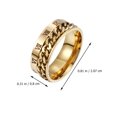 thumbnail image 2 of 1Pc Unisex Fashion Titanium Steel Ring Rotatable Ring Roman Numerals Ring, 2 of 8