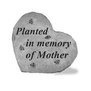 Kay Berry- Inc.  Planted In Memory Of Mother - Heart Shaped Memorial - 8.5 Inches x 7 Inches