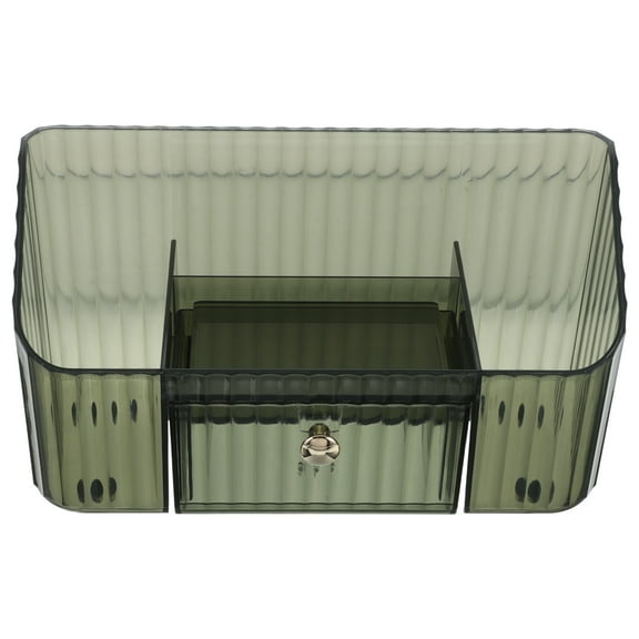 Raindrops Clear Vanity Storage Box with Drawers 1 Set Multi Compartment Cosmetic Display Case for Bathroom Bedroom Makeup Organizer Holder