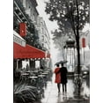 thumbnail image 2 of Orme, E. Anthony 15x18 White Modern Wood Framed Museum Art Print Titled - Rainy Paris II, 2 of 4