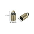 thumbnail image 2 of 100Pcs Cord End Caps 4mm End Cap Barrel Beads Kumihimo End Caps Brass for Jewelry Making 4.5mm Length Bronze, 2 of 5