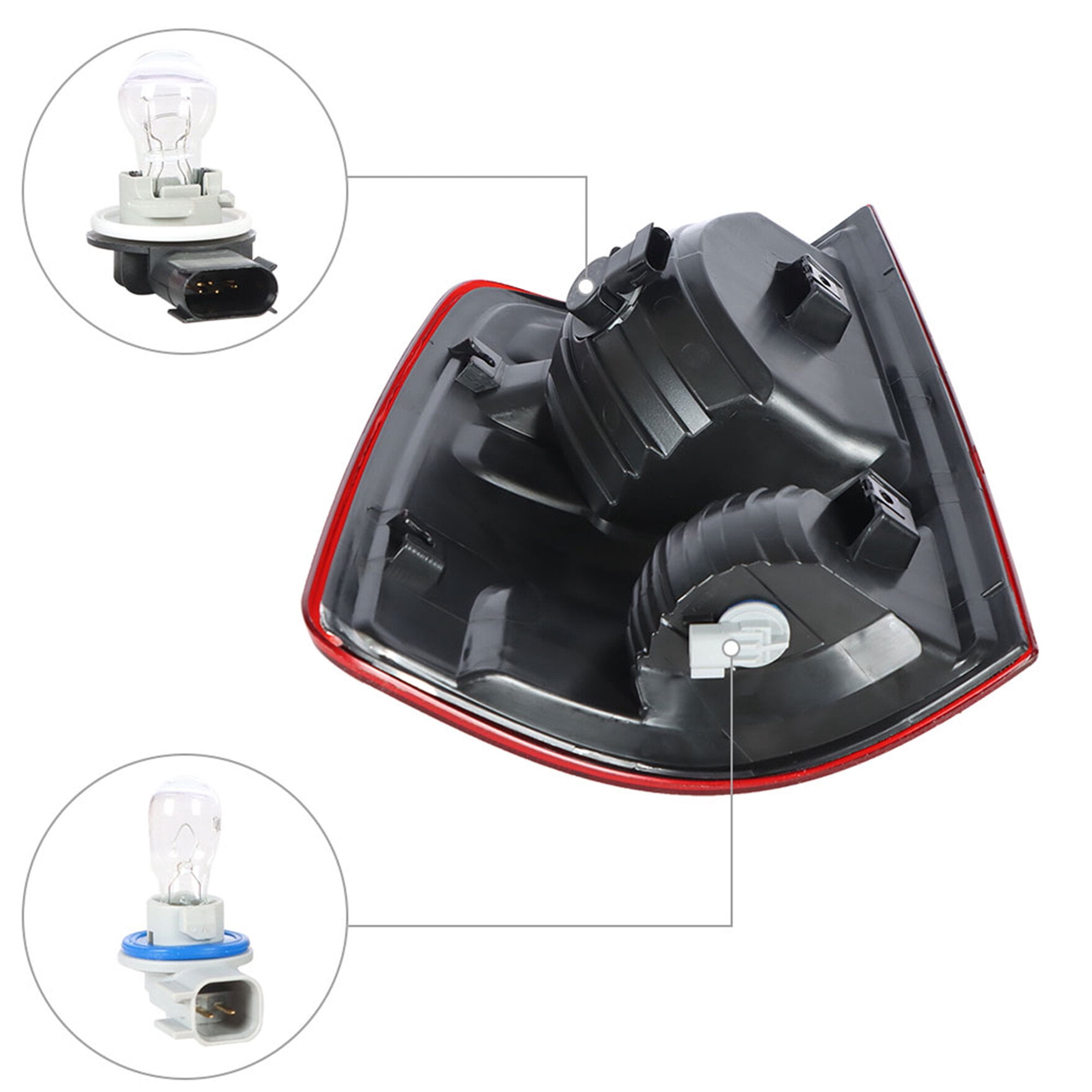 Passenger Side Rear Brake Tail Light Assembly Replacement for 2009-2018 Dodge Ram 1500 2500 3500 Right Tail Lamp 55277414AF CH2819124