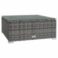 thumbnail image 3 of vidaXL 3 Piece Garden Lounge Set with Cushions Grey Poly Rattan, 3 of 4