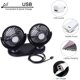 thumbnail image 5 of Ventilador USB Mini Ventilador de doble cabezal Rotación de 360° Ventilador portátil de 3 velocidades Adecuado para automóvil/mesa/escritorio/camping/pesca, etc., 5 of 5
