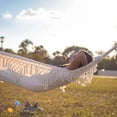 thumbnail image 2 of Bliss Hammocks 40"W Brazilian Hammock w/ Fringe, Rope Loops & Tree Straps, 250lb, Natural, 2 of 8