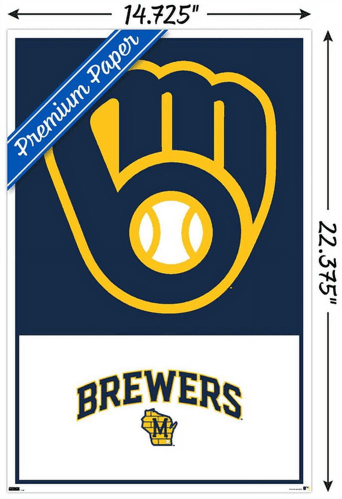 MLB Milwaukee Brewers - Logo 22 Wall Poster, 14.725" x 22.375"