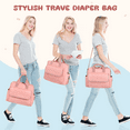 thumbnail image 6 of GPED Diaper Bag Tote, Multifunction Baby Diaper Bag with 3 Insulated Pockets, Dry & Wet Compartment Large Capacity Bag, Crossbody Travel Maternity Bag for Mom Dad, Lightweight Shoulder Mommy Bag(Pink), 6 of 7
