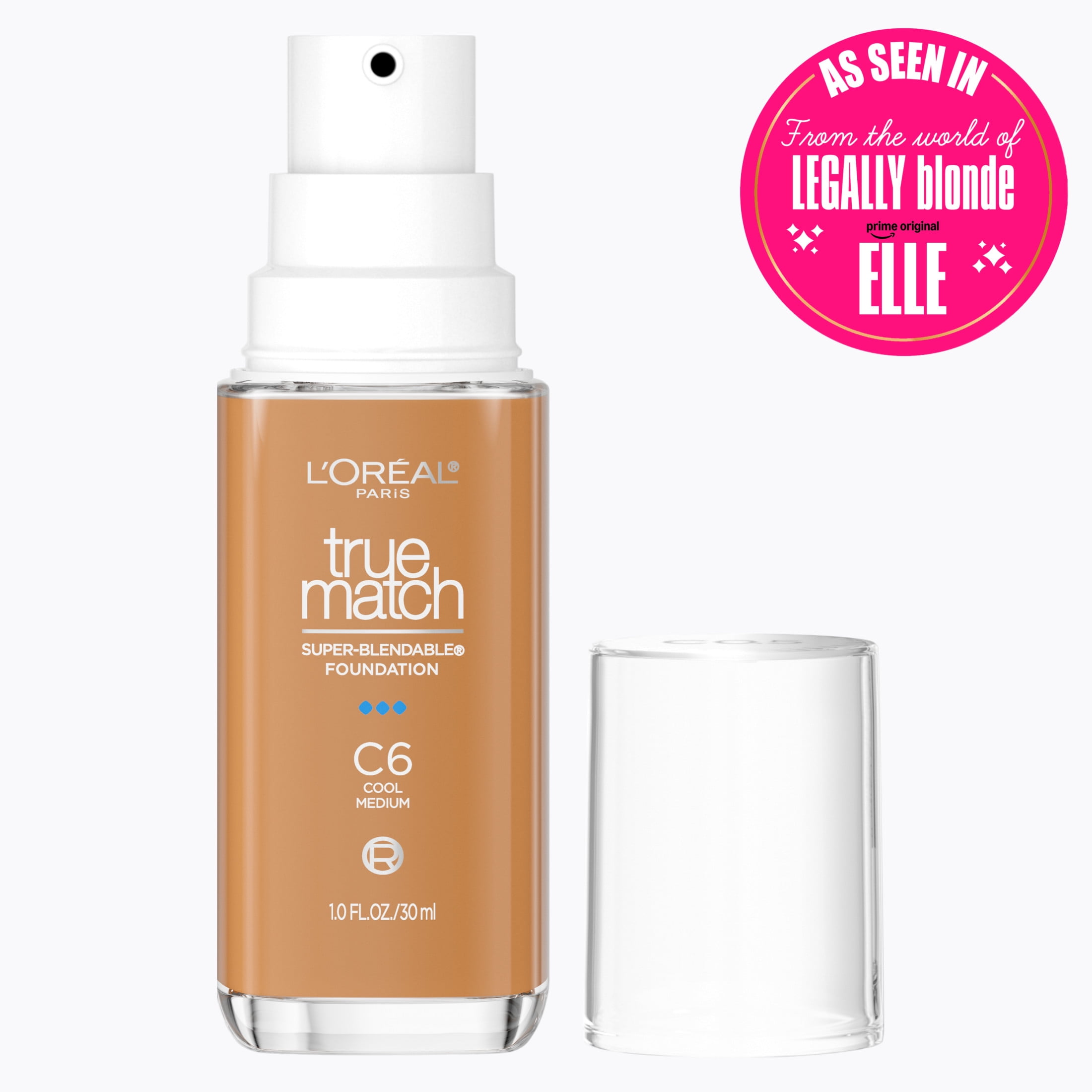 (2 pack) L'Oreal Paris True Match Cream Foundation Makeup, C6 Cool Medium, 1 fl oz
