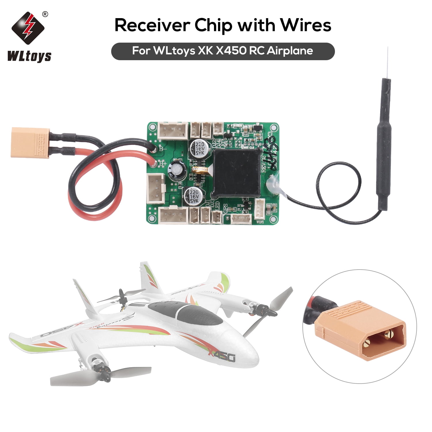 WLtoys XK X450 RC Airplane Aircraft Helicopter Fixed Wing Receiver Main