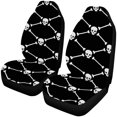 thumbnail image 1 of Juego de 2 fundas para asientos de coche ABPHQTO Black & White Skull Universal, 1 of 3
