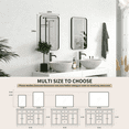 thumbnail image 5 of PAIHOME Black Metal Framed Bathroom Mirror for Wall, Vanity Mirror for Modern Decorative, 5 of 7