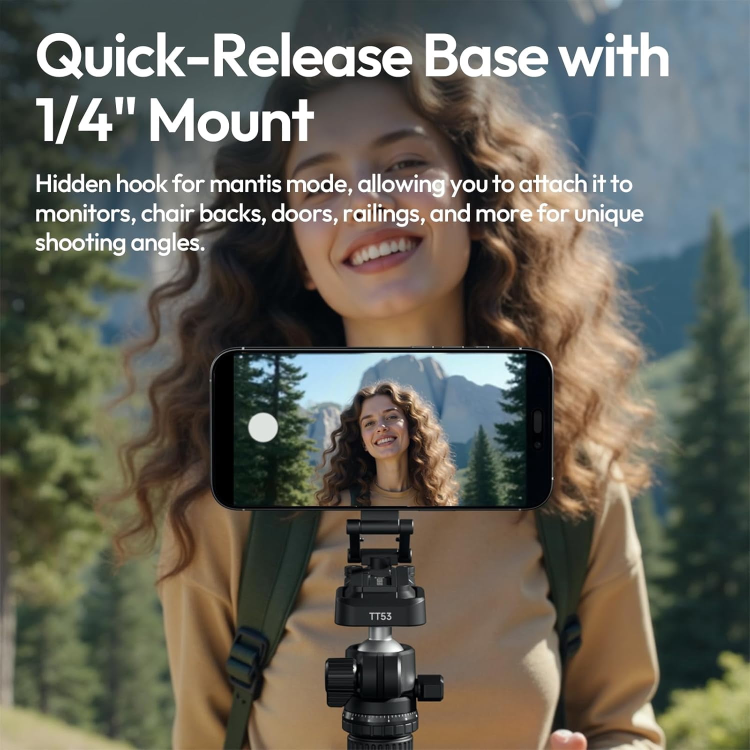 Ulanzi Magnetic Phone Tripod Stand, Foldable Mini Tripod with MagSafe Phone Holder & Cold Shoe Mount