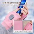 thumbnail image 4 of MARVA Guantes Termostáticos Inteligentes sin Dedos, Calefactores Recargables Portátiles con Pantalla Digital, Thermostatic Heated Fingerless Gloves, para El Trabajo, Ciclismo, Esquí Negro, 4 of 6