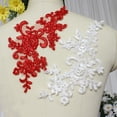 thumbnail image 6 of GROFRY 2Pcs Embroidery Lace Applique Sewing Flower Fabric Collar Patch Motif Wedding Gown Dress Bridal DIY Crafts for Daily Wear Tailor Shops, 6 of 8