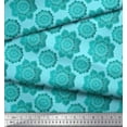 thumbnail image 2 of Soimoi Viscose Chiffon Fabric Floral Mandala Printed Fabric 1 Yard 42 Inch Wide, 2 of 3
