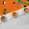 thumbnail image 4 of Manfei Orange Splash Splatter Curtains Pack of 2 (42x84 Each), Modern Watercolor Curtains Blackout, Chic Geometric Striped Bedroom Curtains, Window Curtains Home Decor, 4 of 6