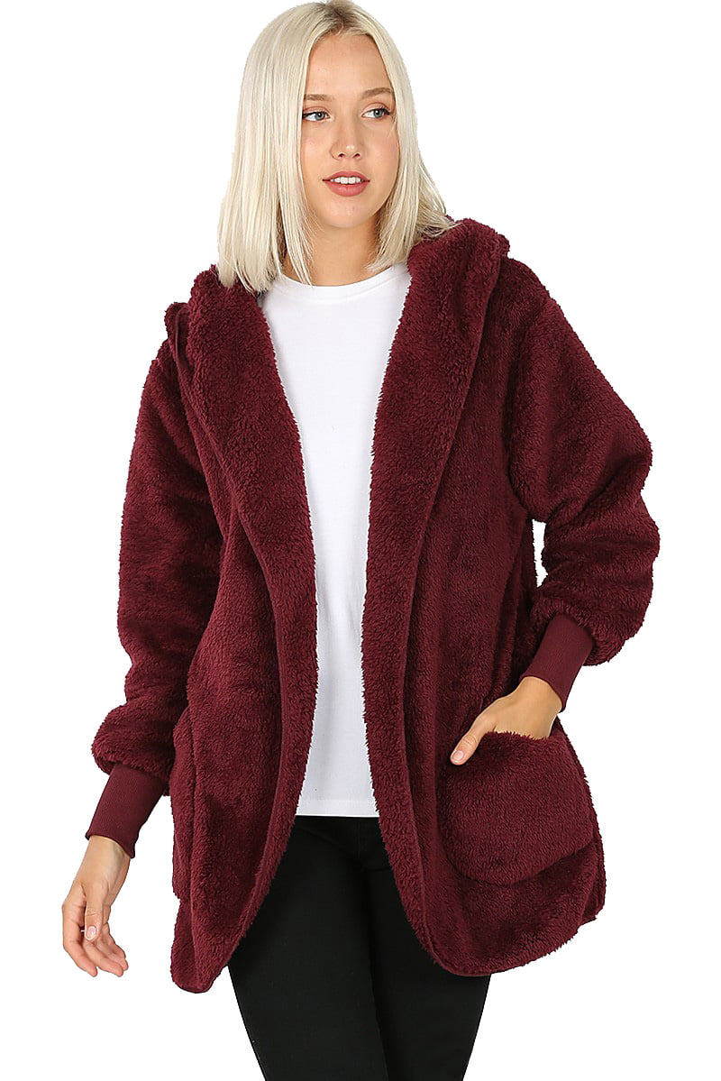 JED FASHION Women's Soft Fleece Hoodie Coatigan - Walmart.com