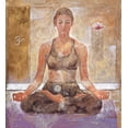 thumbnail image 2 of Wiley, Marta 15x16 Gold Ornate Wood Framed with Double Matting Museum Art Print Titled - Yoga I- Beige, 2 of 4