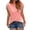 Pink, variant on Stichou Women's Tassel Shirts Short Sleeve Round Neck T-Shirt Top Casual Summer Spring Fashion Tee Pink L