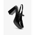 thumbnail image 2 of Escarpins à Plateforme à Bout Carré pour Femmes Talons Épais avec Bride Cheville Réglable Chaussures de Soirée, 2 of 7
