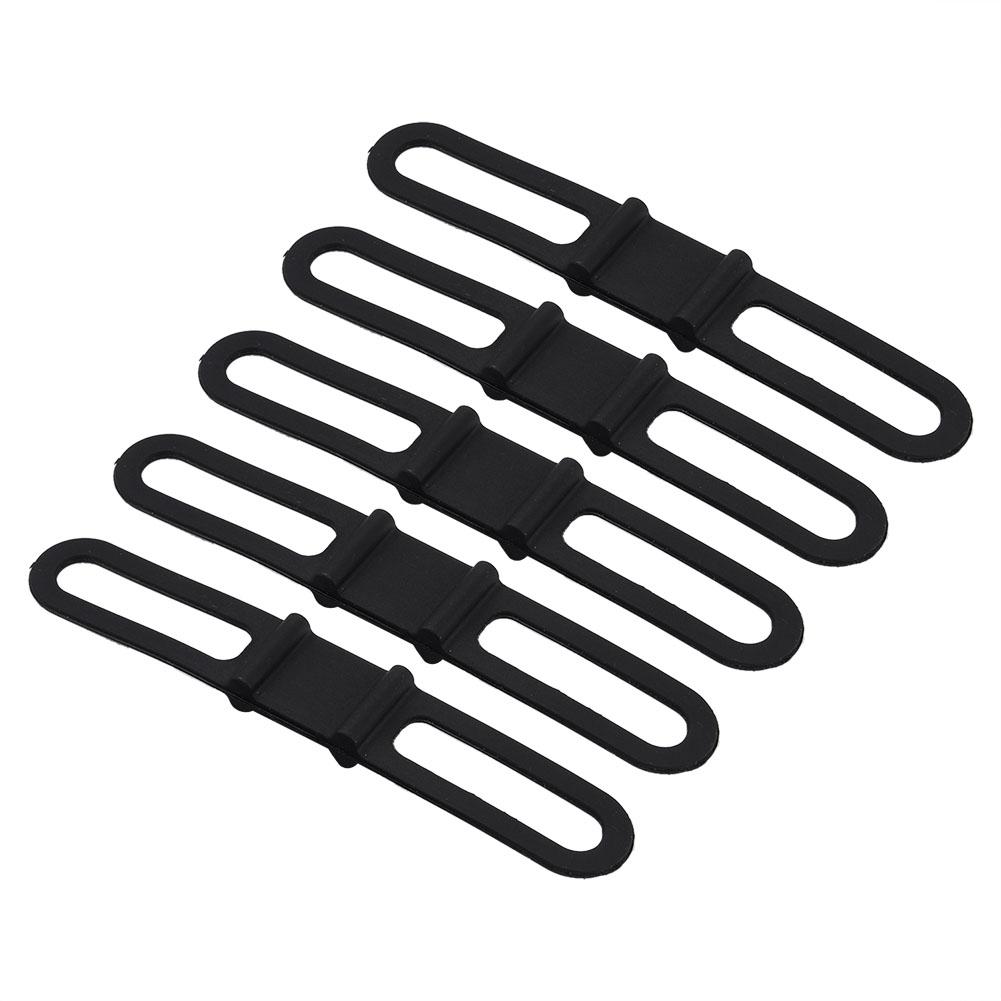 OTVIAP 5Pcs/set Multipurpose Bike Cycling Bicycle Silicone Fixed Strap