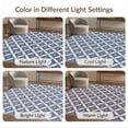 thumbnail image 7 of ODIKA 6'x9' Blue White Geometric Diamond Design Washable Area Rug Intricate Handwoven Pattern with Modern Flair Non-Slip, Easy Care, for Family Room, Living Mater Bedroom, 7 of 7