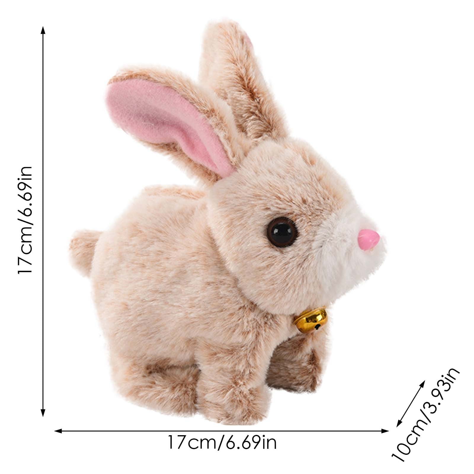 Realistic Easter Bunny Plush Toy, Moving Jumping Ears Stuffed Animal Robot Rabbit, Interactive Electric Pet for Kids, Lifelike Plushie, Easter Basket Stuffer, Birthday Gift, Graduation Presents