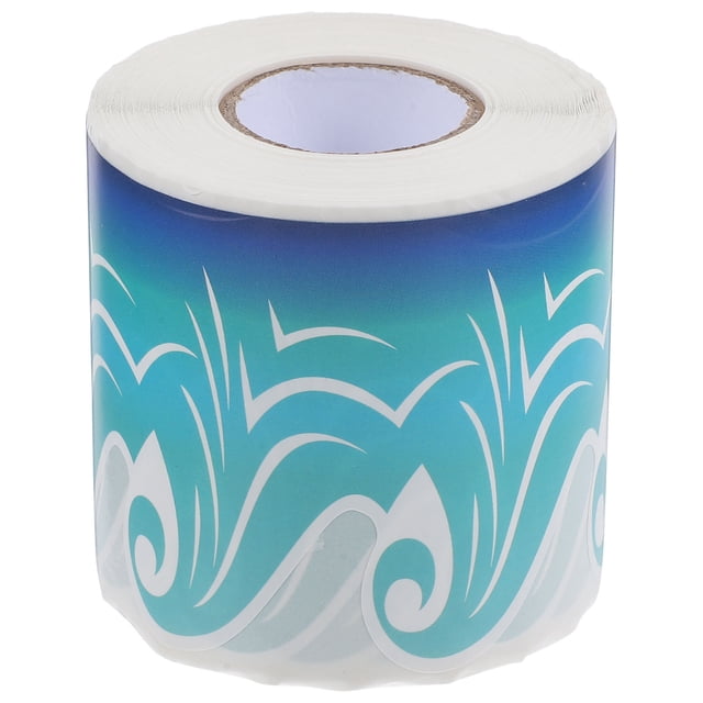 IFANLANDOR Bordes De Papel Adhesivo Resistente Para Decorar Pizarras Y Tableros Escolares En Azul